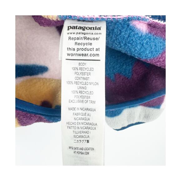 Patagonia Fleece Synchilla Jacket Geometric Frontera Marble Pink Size XS NWT - Picture 8 of 12